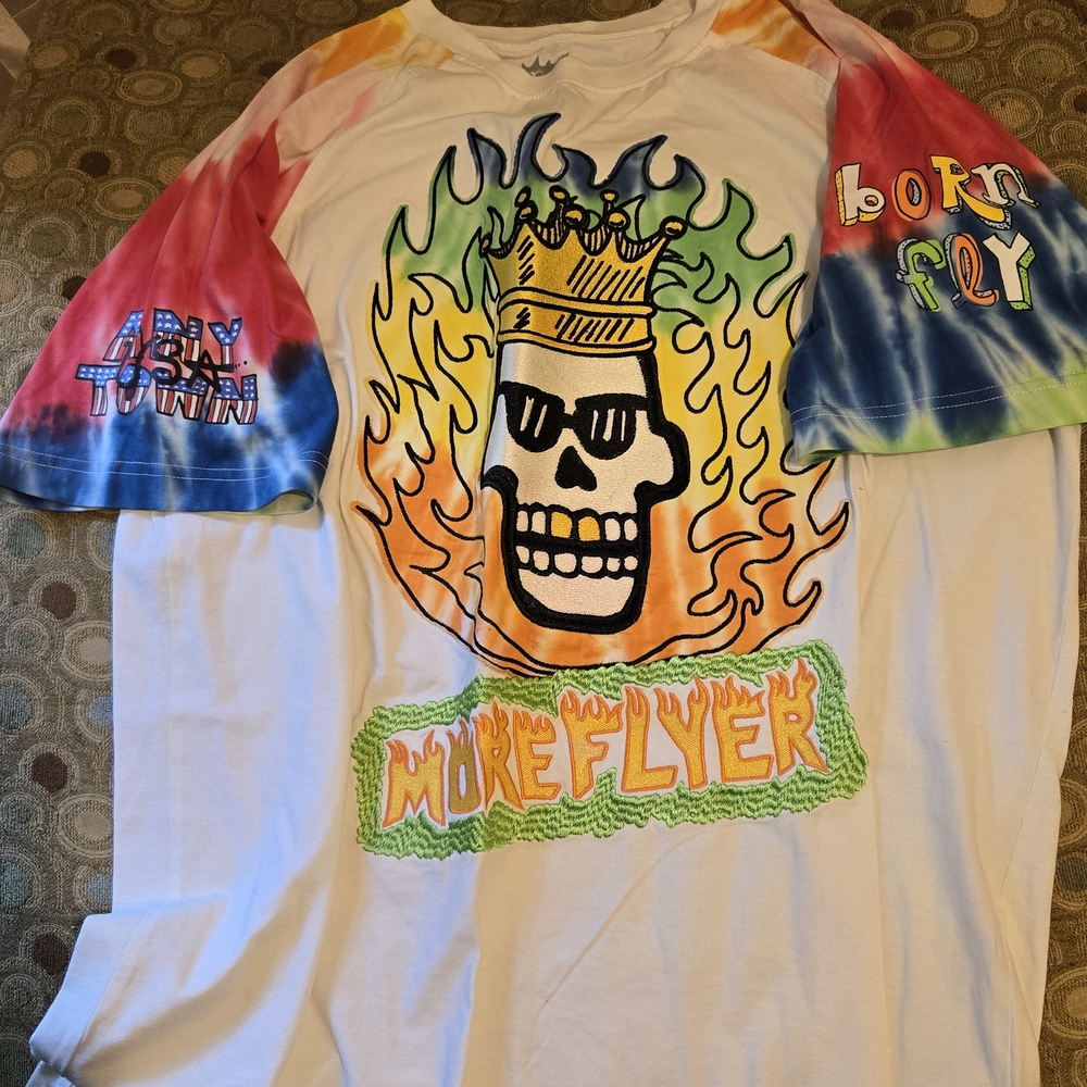 Colorful Skull Graphic Tee for Men